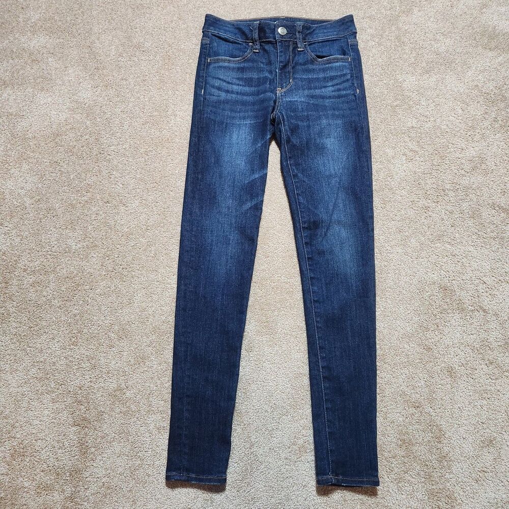American Eagle Jeans Women 2 Next Level Stretch Dark Wash High Rise Jeggings